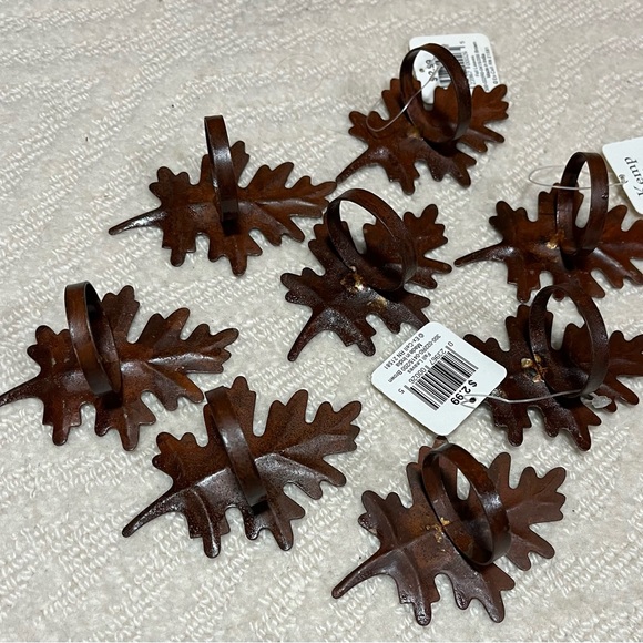Fall Leaves Metal Napkin Rings (8) - Picture 8 of 13